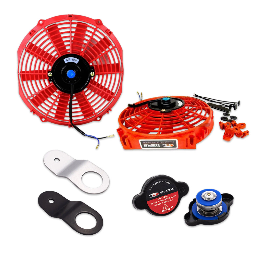 BLOX Racing Electric Slim Fan Combo Honda/Acura EG/EK/DC/AP - 10" / 12"