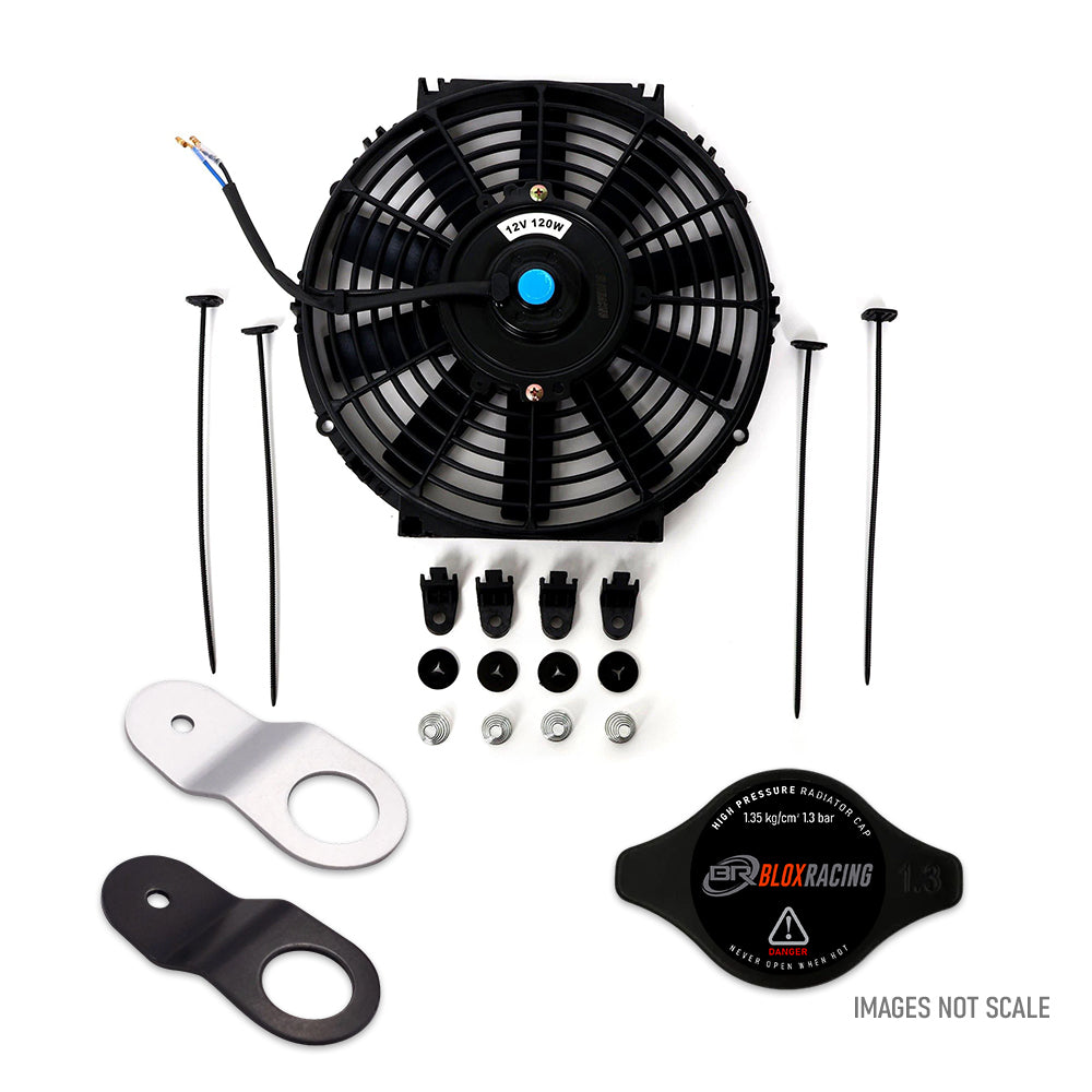 BLOX Racing Electric Slim Fan V2 Combo Honda/Acura EG/EK/DC/AP - 10" / 12"