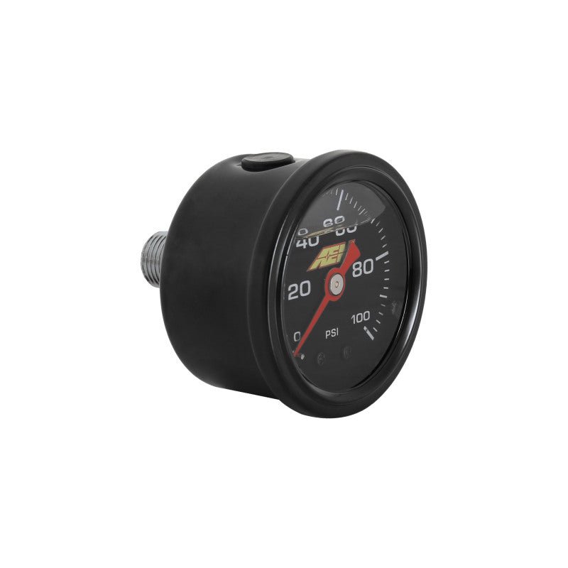 AEM 0 - 100 PSI Liquid Filled Mechanical Pressure Gauge - 1/8 NPT - BLOX Racing