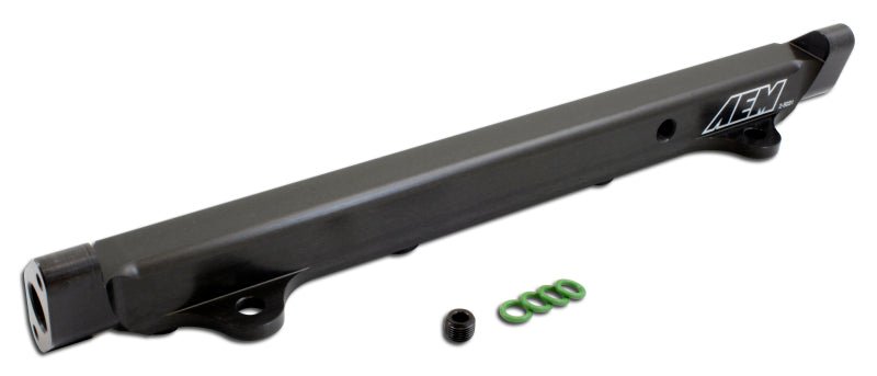 AEM 03 - 06 Evo 8 & 9 Black Fuel Rail - BLOX Racing