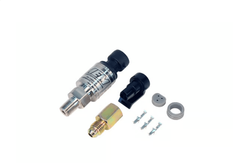 AEM 1000 PSIg Stainless Sensor Kit - 1/8in NPT Male Thread to - 4 Adapter - BLOX Racing