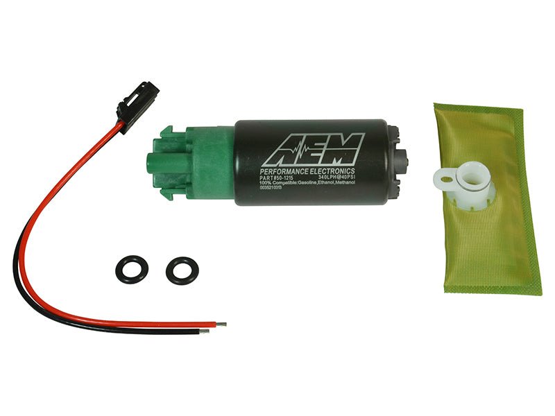 AEM 340LPH 65mm Fuel Pump Kit w/ Mounting Hooks - Ethanol Compatible - BLOX Racing