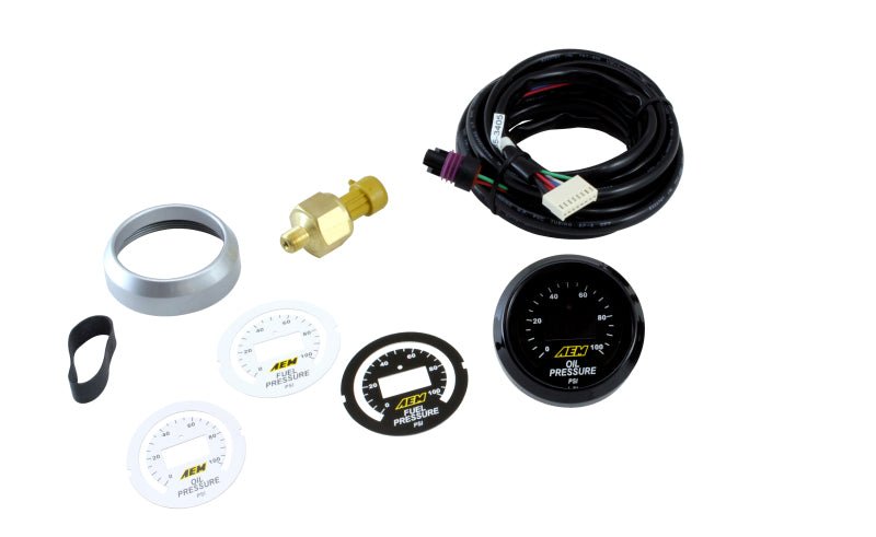AEM 52mm Pressure (Oil or Fuel) Digital Gauge - BLOX Racing