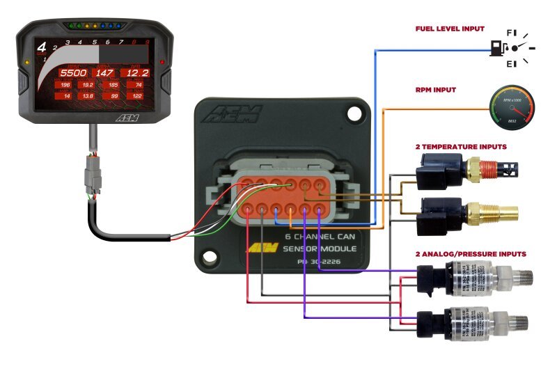 AEM 6 Channel CAN Sensor Module - BLOX Racing