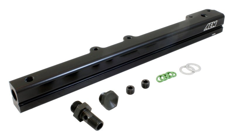 AEM 96 - 00 Civic CX/DX/LX/EX & 96 - 97 Del Sol S/Si Black Fuel Rail - BLOX Racing
