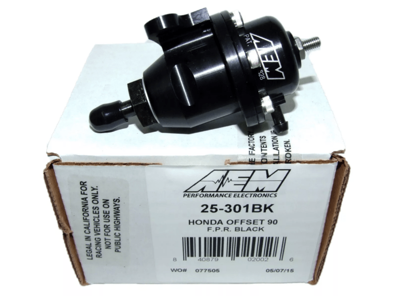 AEM 98 - 99 Acura CL / 00 - 05 S2000 / 98 - 02 Accord / 96 - 00 Civic Black Adjustable Fuel Pressure Regulat - BLOX Racing