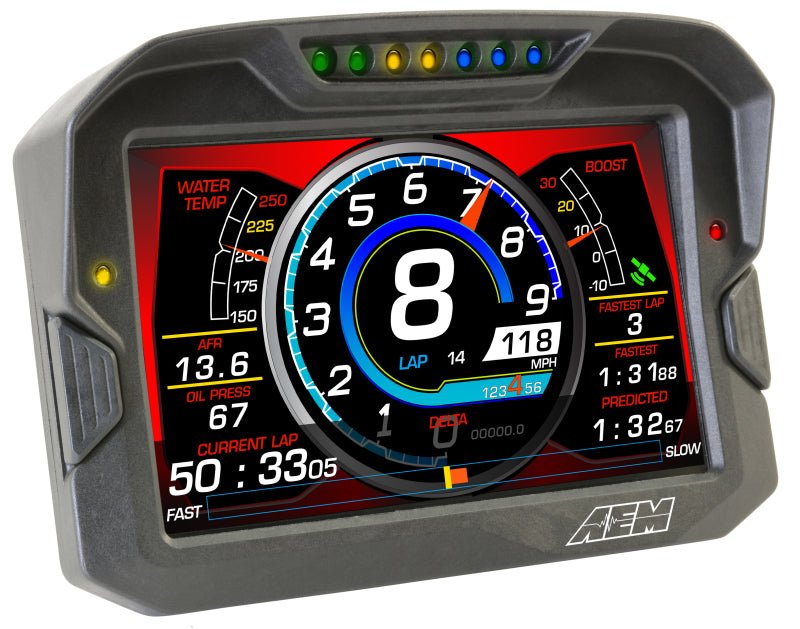 AEM CD - 7 Non Logging GPS Enabled Race Dash Carbon Fiber Digital Display w/o VDM (CAN Input Only) - BLOX Racing