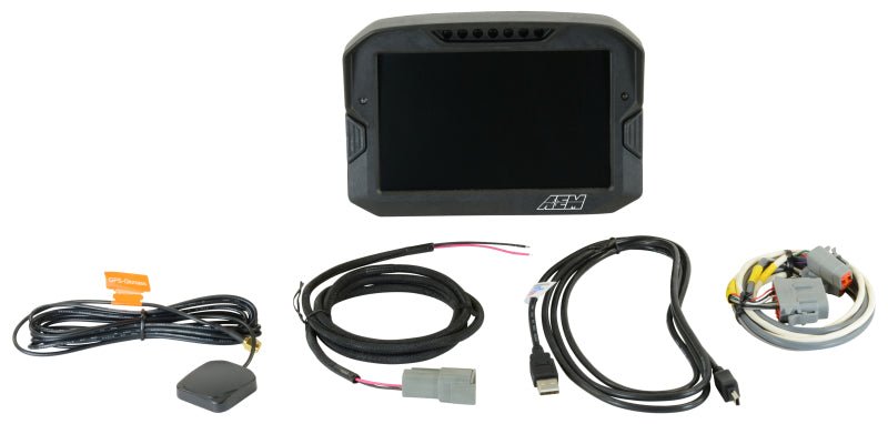 AEM CD - 7 Non Logging GPS Enabled Race Dash Carbon Fiber Digital Display w/o VDM (CAN Input Only) - BLOX Racing