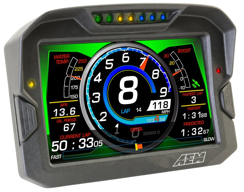 AEM CD - 7 Non Logging GPS Enabled Race Dash Carbon Fiber Digital Display w/o VDM (CAN Input Only) - BLOX Racing
