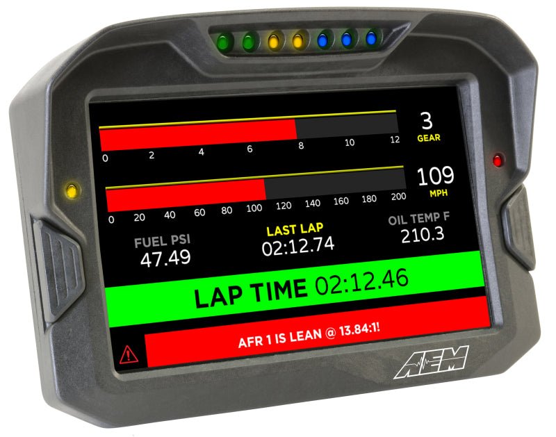 AEM CD - 7 Non Logging GPS Enabled Race Dash Carbon Fiber Digital Display w/o VDM (CAN Input Only) - BLOX Racing