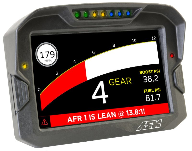 AEM CD - 7 Non Logging GPS Enabled Race Dash Carbon Fiber Digital Display w/o VDM (CAN Input Only) - BLOX Racing