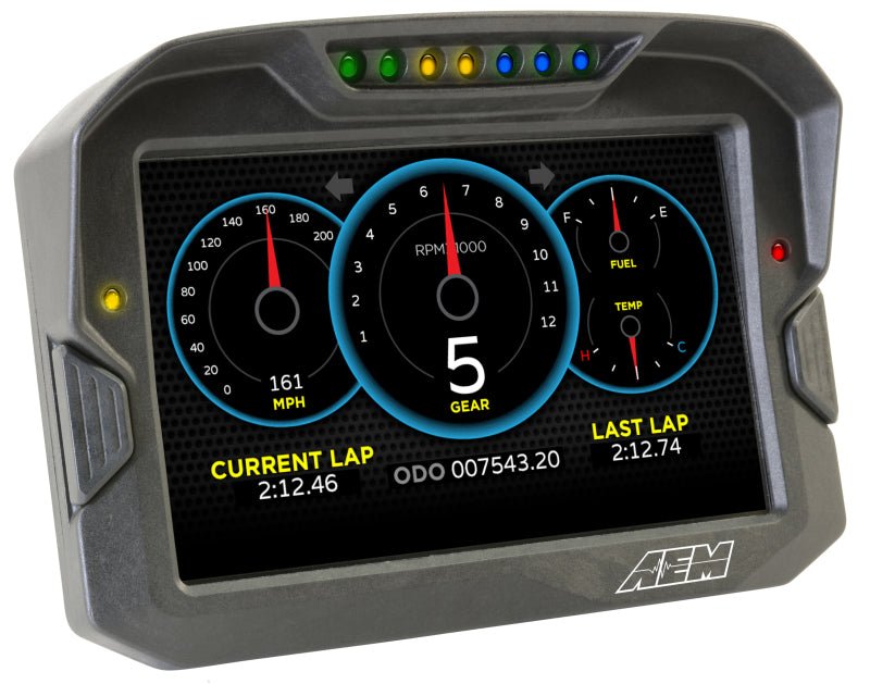 AEM CD - 7 Non Logging GPS Enabled Race Dash Carbon Fiber Digital Display w/o VDM (CAN Input Only) - BLOX Racing