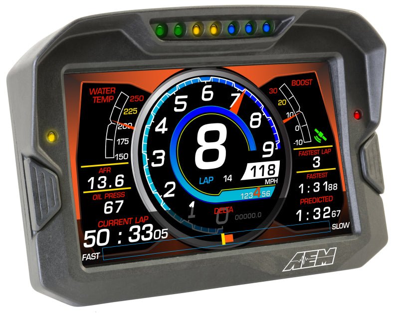 AEM CD - 7 Non Logging GPS Enabled Race Dash Carbon Fiber Digital Display w/o VDM (CAN Input Only) - BLOX Racing