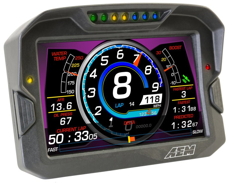AEM CD - 7 Non Logging GPS Enabled Race Dash Carbon Fiber Digital Display w/o VDM (CAN Input Only) - BLOX Racing