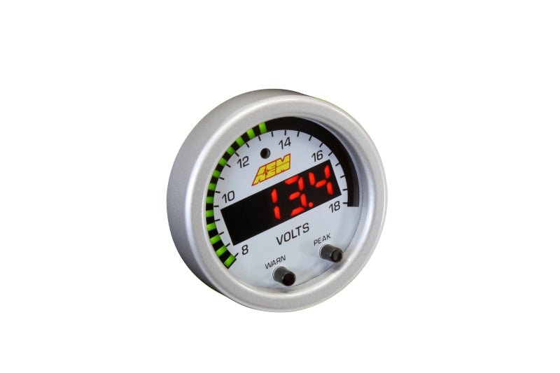 AEM X - Series 8 - 18V Volt Gauge - BLOX Racing