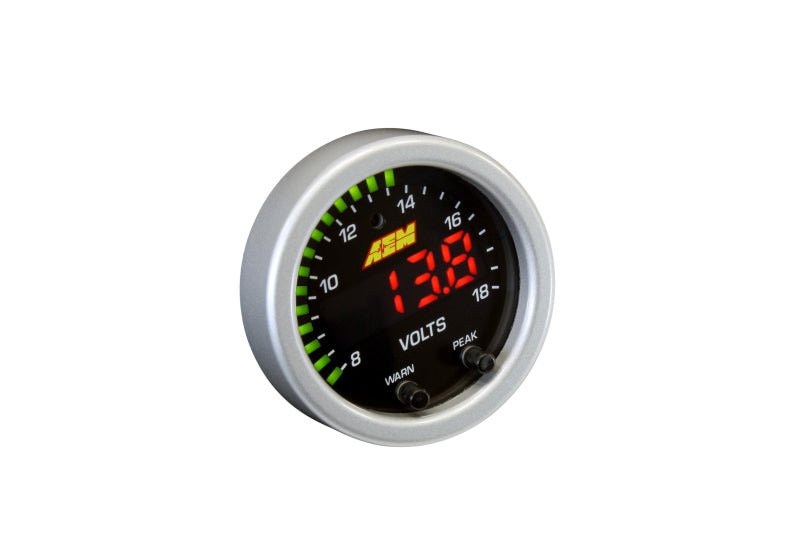 AEM X - Series 8 - 18V Volt Gauge - BLOX Racing