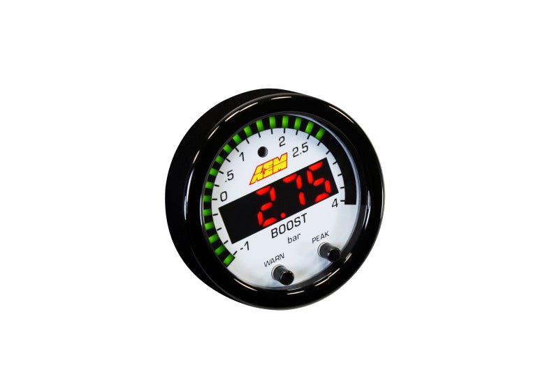 AEM X - Series Boost Pressure - 30inHg 60psi Gauge Kit - BLOX Racing