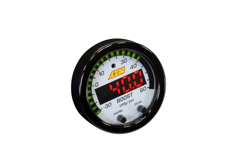AEM X - Series Boost Pressure - 30inHg 60psi Gauge Kit - BLOX Racing