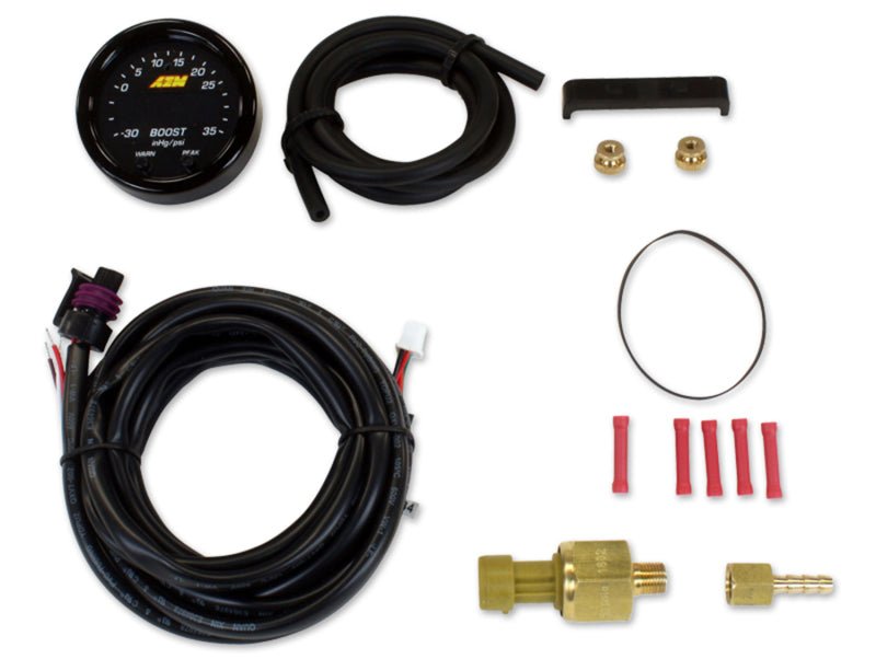 AEM X - Series Boost Pressure - 30inHg 60psi Gauge Kit - BLOX Racing