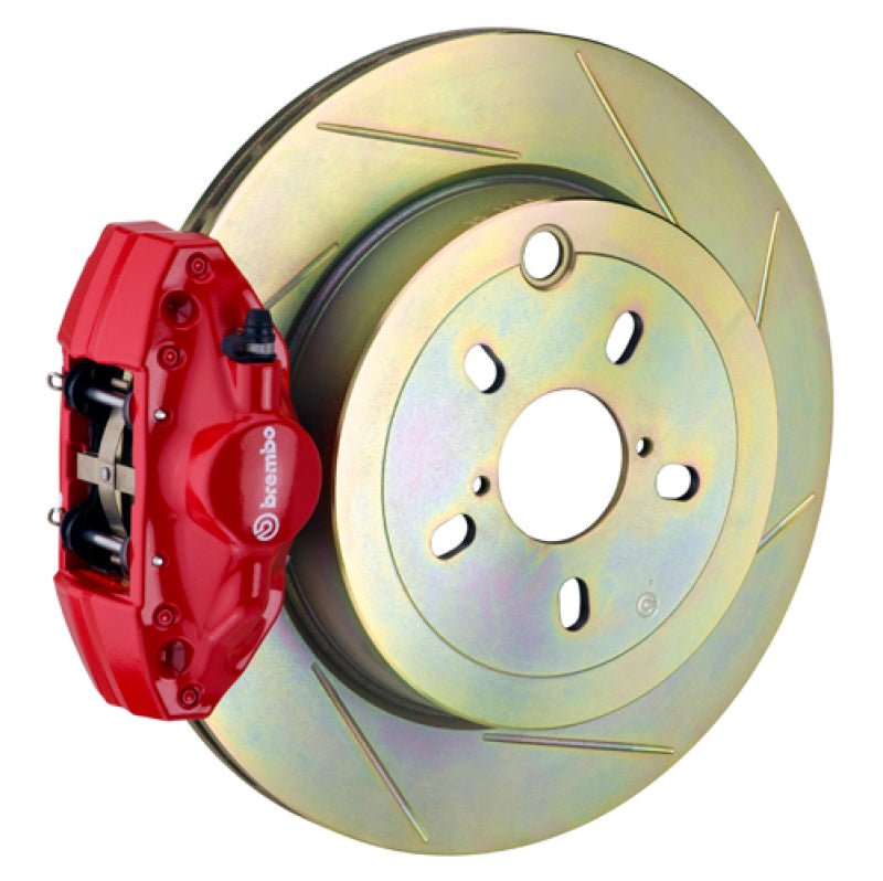 Brembo 12 - 16 FRS Exc w/ Elec Park Brake Rr GT BBK 2 Pis Cast 2pc 316 x20 1pc Rtr Slot Type1 - Red - BLOX Racing