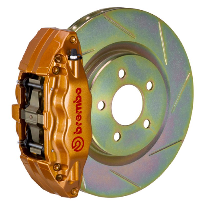 Brembo 15 - 21 WRX (VA) Front GT BBK 4 Piston Cast 2pc 326 x30 1pc Rotor Slotted Type - 1 - Gold - BLOX Racing