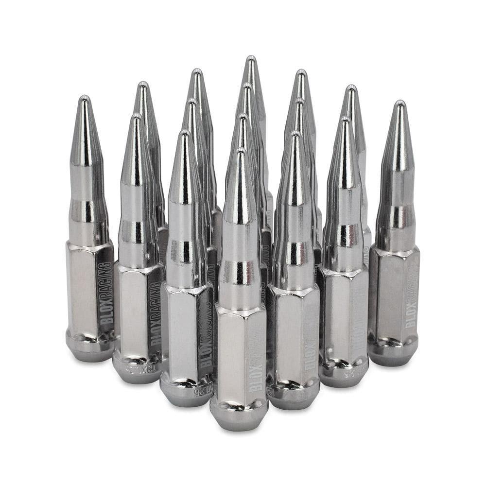 BLOX Racing Chrome Bullet Spiked Forged Lug Nut - GARAGE SALE