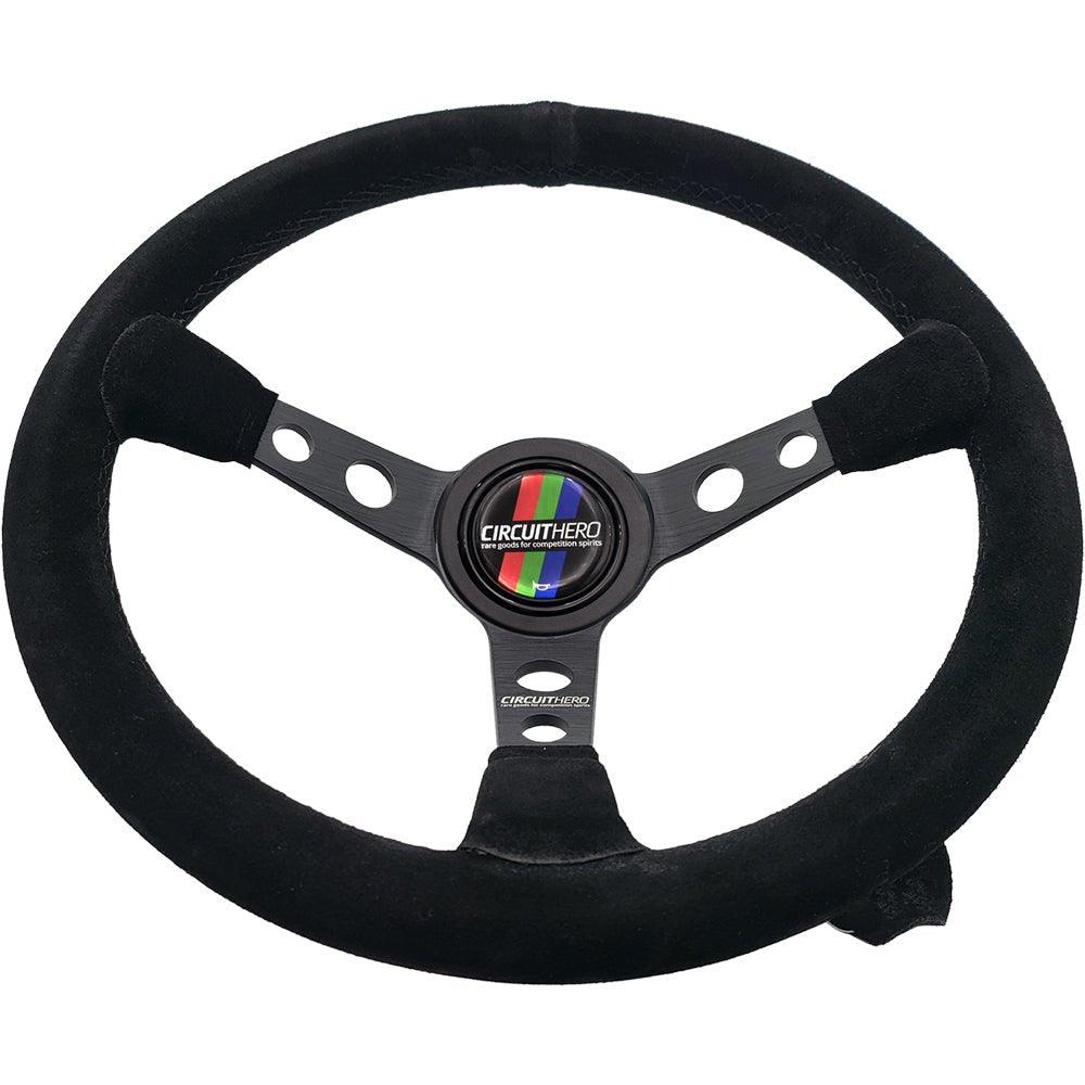 Circuit Hero 3 Spoke Steering Wheel with Holes 345mm/70mm Dish 6 Bolt - BLOX Racing