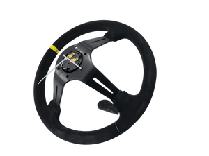 Circuit Hero 3 Spoke Steering Wheel with Slots 350mm/97mm Dish 6 Bolt - BLOX Racing