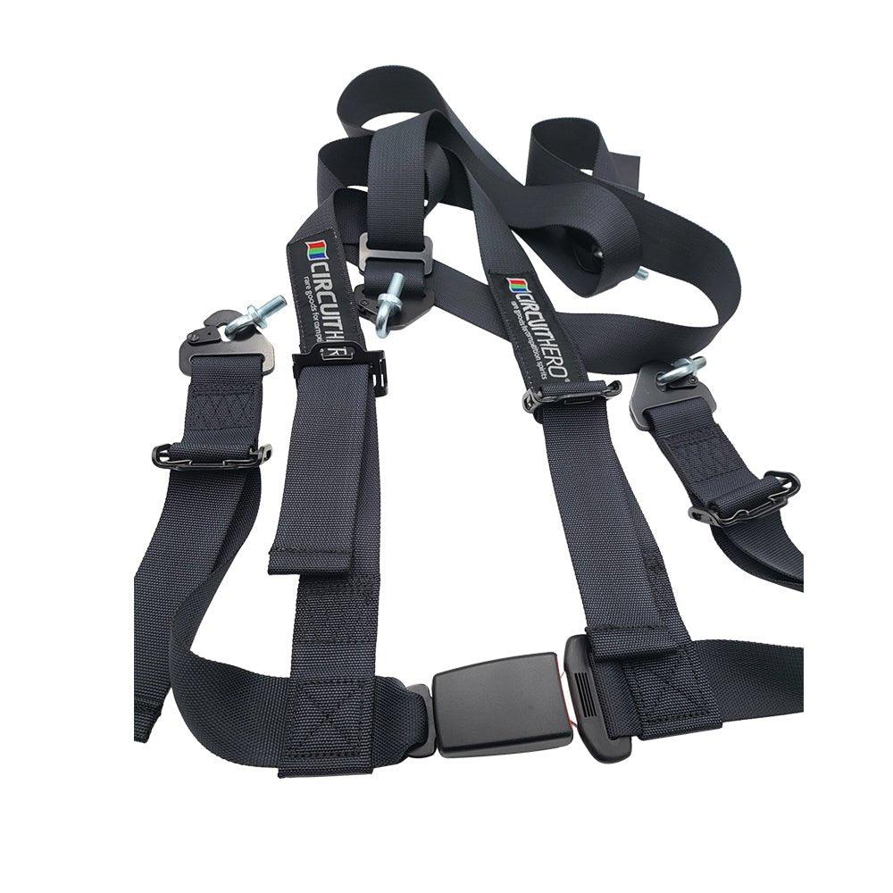 Circuit Hero 4 Point Harness 2" Belts (Black) - BLOX Racing