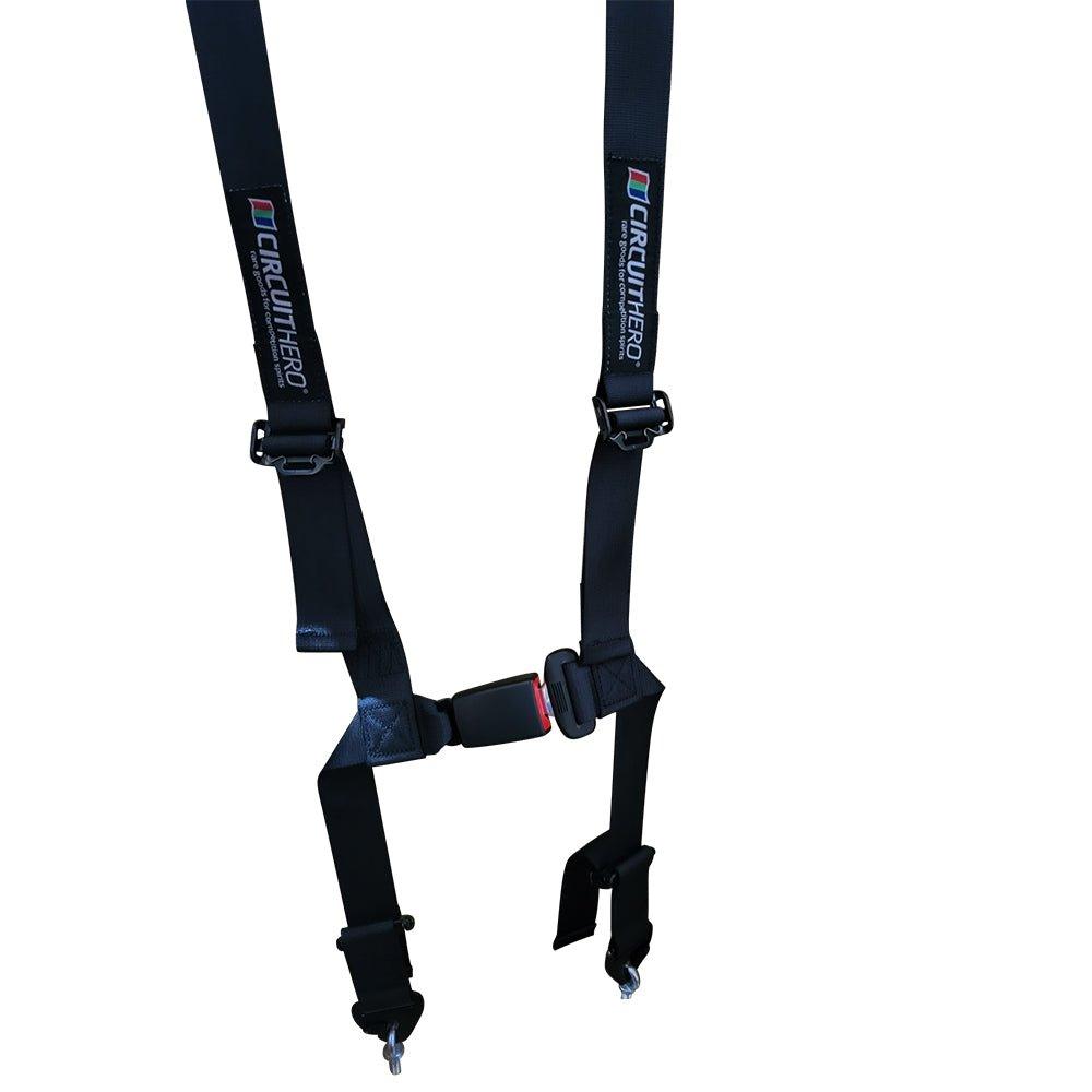 Circuit Hero 4 Point Harness 2&quot; Belts (Black) - BLOX Racing