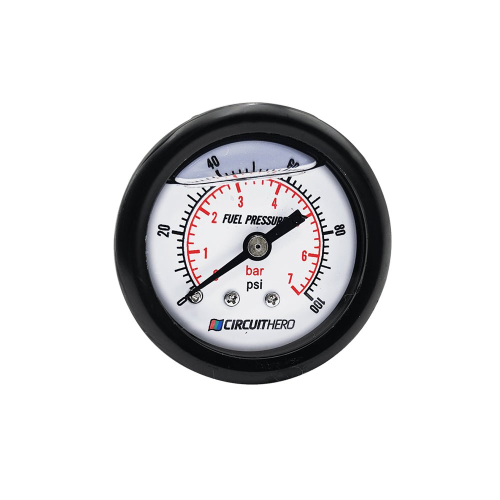 Circuit Hero Liquid - Filled Fuel Pressure Gauge 1.5&quot; 0 - 100psi - BLOX Racing