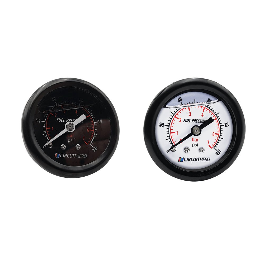 Circuit Hero Liquid - Filled Fuel Pressure Gauge 1.5" 0 - 100psi - BLOX Racing