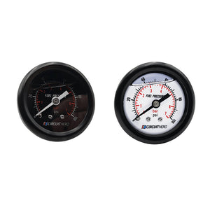 Circuit Hero Liquid - Filled Fuel Pressure Gauge 1.5&quot; 0 - 100psi - BLOX Racing