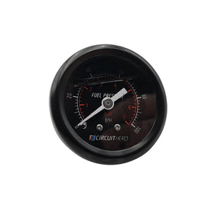 Circuit Hero Liquid - Filled Fuel Pressure Gauge 1.5&quot; 0 - 100psi - BLOX Racing