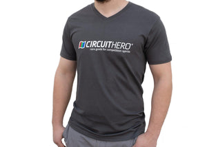 Circuit Hero Logo T - Shirt (Grey V - Neck) - BLOX Racing