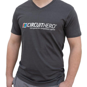 Circuit Hero Logo T-Shirt (Grey V - Neck) - BLOX Racing