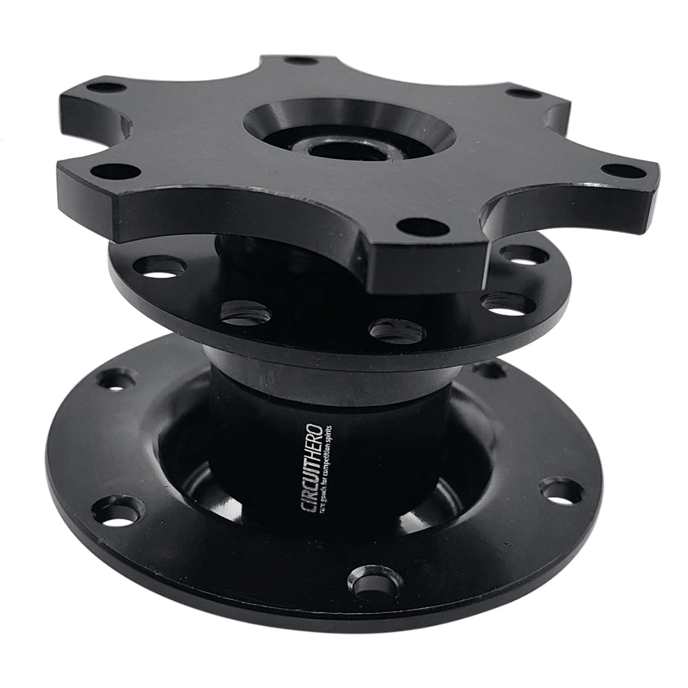 Circuit Hero Quick Release Steering Wheel Hub 6 - Bolt Black - BLOX Racing