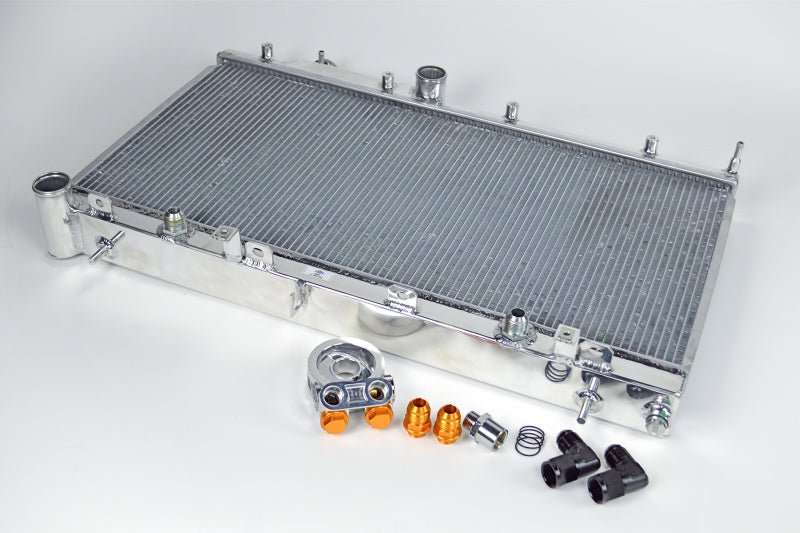 CSF 08 - 15 Subaru WRX/STI 2 - Row Radiator w/Built - In Oil Cooler - BLOX Racing