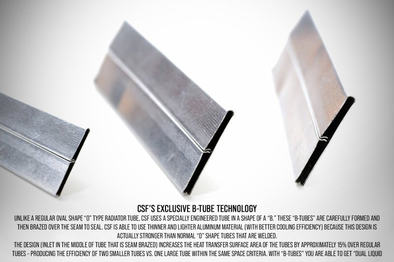 CSF 96 - 07 Mitsubishi Evo 4/5/6/7/8/9 Full - Slim Radiator w/12in Fan & Shroud/ - 16AN - Black - BLOX Racing