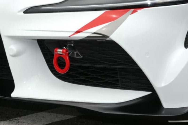 Cusco Folding Front Tow Hook 2020+ Toyota Supra (A90) 3.0L Turbo - Red - BLOX Racing