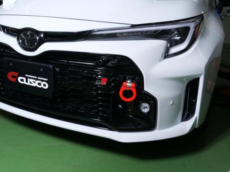 Cusco Folding Tow Hook 2020+ Toyota GR Yaris (GXPA16 GXPA12) Red Steel - BLOX Racing