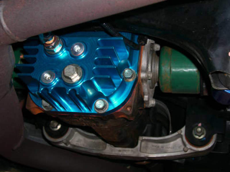 Cusco Rear Differential Cover Blue Increased Capacity Subaru Impreza WRX STi (R180 End) - BLOX Racing