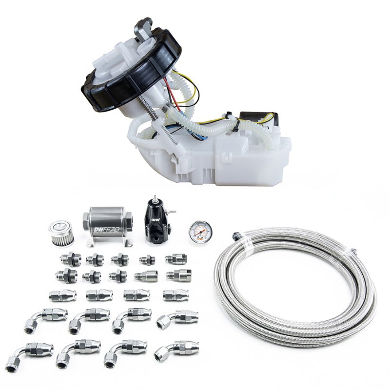 DeatschWerks 01 - 05 Honda Civic/02 - 06 Acura RSX DW400 Pump Module & Return Kit w/PTFE Fuel Lines - BLOX Racing