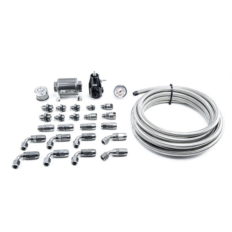 DeatschWerks 01 - 15 Honda Civic DW400 Pump Module Return Plumbing Kit w/CPE Fuel Lines - BLOX Racing