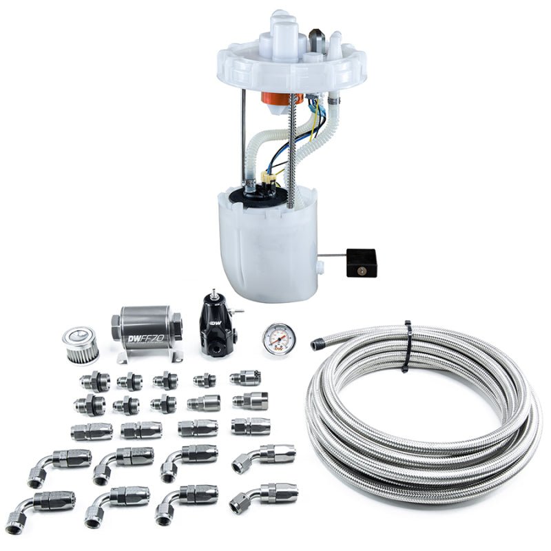DeatschWerks 12 - 15 Honda Civic Si/13 - 15 Acura ILX DW400 Pump Module & Return Kit w/CPE Fuel Lines - BLOX Racing