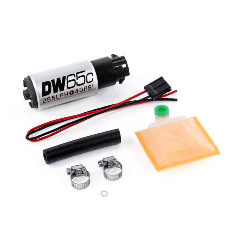 DeatschWerks 265 LPH Compact In - Tank Fuel Pump w/ Clips & Universal Install Kit - BLOX Racing