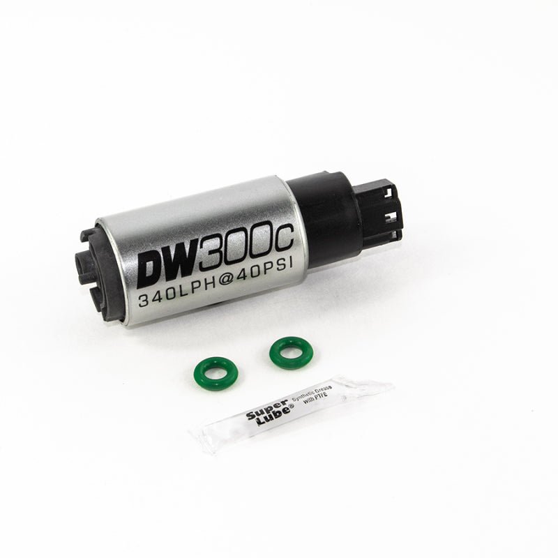 DeatschWerks 340lph DW300C Compact Fuel Pump w/ 02 - 06 RSX Set Up Kit (w/o Mounting Clips) - BLOX Racing