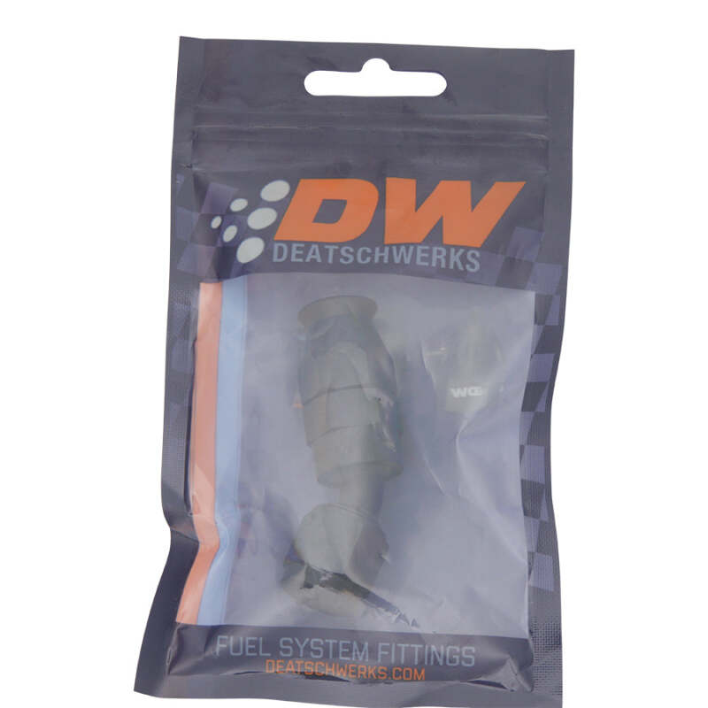 DeatschWerks 6 AN Female Flare Swivel 30-Degree Hose End PTFE - Anodized Matte Black - BLOX Racing