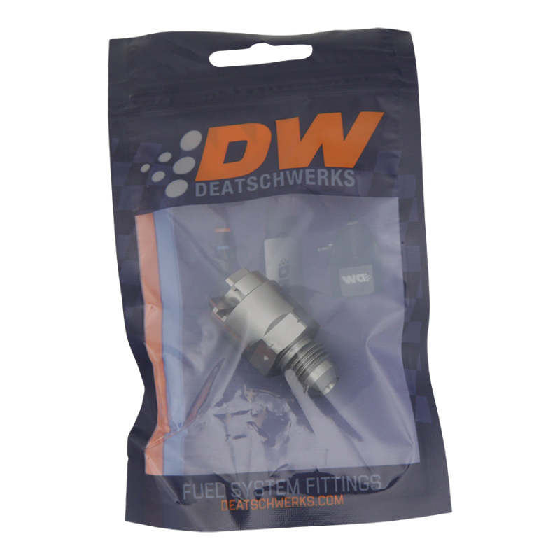 DeatschWerks 6AN Male Flare to 1/4in Female EFI Quick Connect Adapter - BLOX Racing