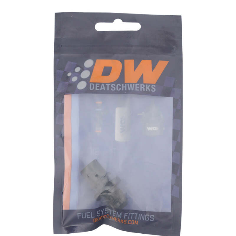 DeatschWerks 6AN Male Flare to Toyota Module Quick Connect - Anodized Matte Black - BLOX Racing